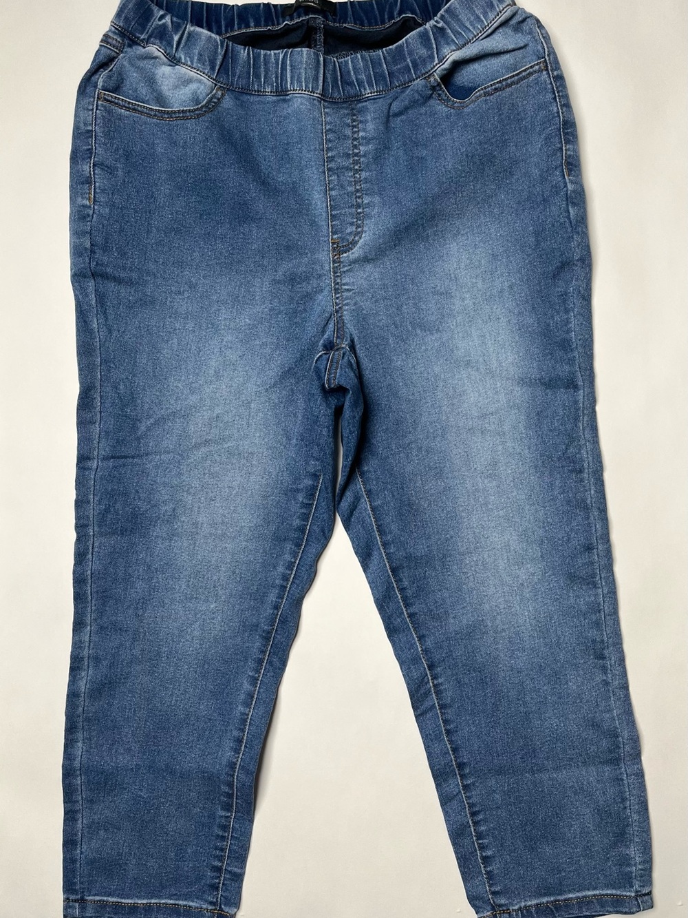 Ellos Blue Elastic Waist Skinny Jeans - Picture 3 of 9